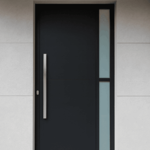 Porta Lambril Preto Com Visor Lateral 210x80